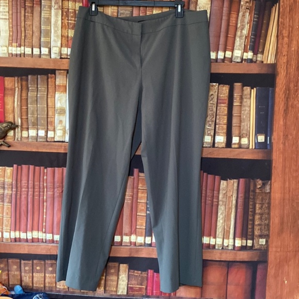 Eileen Fisher XL Slate Gray Straight Leg Stretch Pants